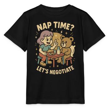 Nap Time Let's Negotiate Kindergarten Kids - Stanley/Stella MINI CREATOR Kids’ T-Shirt - black - Front - Mikhail (115cm)