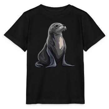 Sea Lions Sea Lion - Stanley/Stella MINI CREATOR Kids’ T-Shirt - black - Front - Mikhail (115cm)