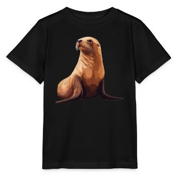 Sea Lions Sea Lion - Stanley/Stella MINI CREATOR Kids’ T-Shirt - black - Front - Mikhail (115cm)