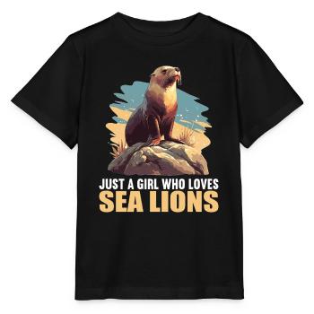 Lions de mer Lion de mer - T-shirt bio MINI CREATOR Stanley/Stella Enfant - noir - Devant - Mikhail (115cm)