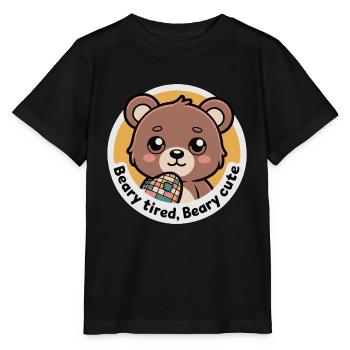 BÄRCHEN MÜDE BÄRCHEN NIEDLICH - Stanley/Stella Kinder T-Shirt MINI CREATOR  - Schwarz - Vorne - Mikhail (115cm)