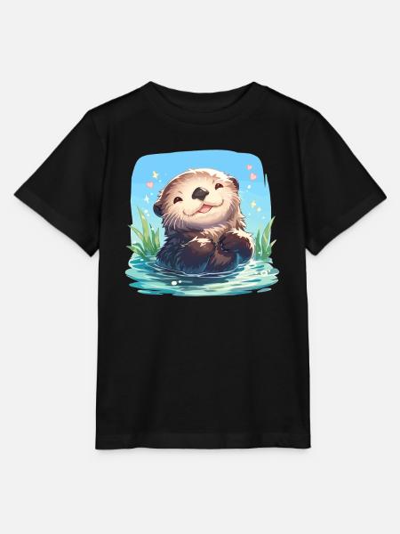 Seeotter - Stanley/Stella Kinder T-Shirt MINI CREATOR  - Schwarz