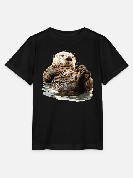 Seeotter - Stanley/Stella Kinder T-Shirt MINI CREATOR  - Schwarz