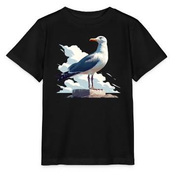 Mouettes Mouette - T-shirt bio MINI CREATOR Stanley/Stella Enfant - noir - Devant - Mikhail (115cm)