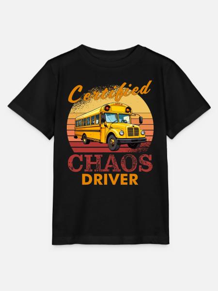 Schulbus CERIFIED CHAOS DRIVER - Stanley/Stella Kinder T-Shirt MINI CREATOR - Schwarz