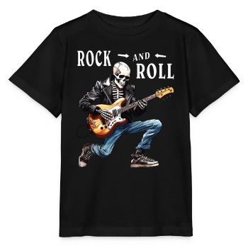 MUSIKER GITARRE ROCK AND ROLL - Stanley/Stella Kinder T-Shirt MINI CREATOR  - Schwarz - Vorne - Mikhail (115cm)