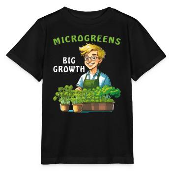 MICROGREENS BIG GROWTH - Stanley/Stella MINI CREATOR Kids’ T-Shirt - black - Front - Mikhail (115cm)