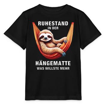 RETRAITE DANS LE HAMAC - T-shirt bio MINI CREATOR Stanley/Stella Enfant - noir - Devant - Mikhail (115cm)