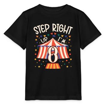 Circus Birthday Party - 8th Birthday Boy 8 Years - Stanley/Stella Kinder T-Shirt MINI CREATOR  - Schwarz - Vorne - Mikhail (115cm)