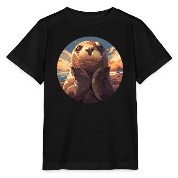 Joints, Phoque - T-shirt bio MINI CREATOR Stanley/Stella Enfant - noir - Devant - Mikhail (115cm)