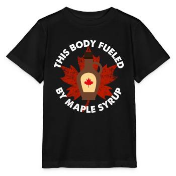 Ce corps alimenté par le sirop d’érable Design - T-shirt bio MINI CREATOR Stanley/Stella Enfant - noir - Devant - Mikhail (115cm)