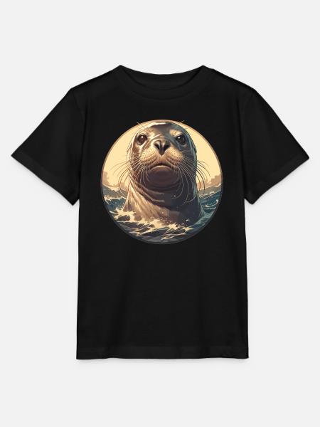 Robben Robbe - Stanley/Stella Kinder T-Shirt MINI CREATOR  - Schwarz
