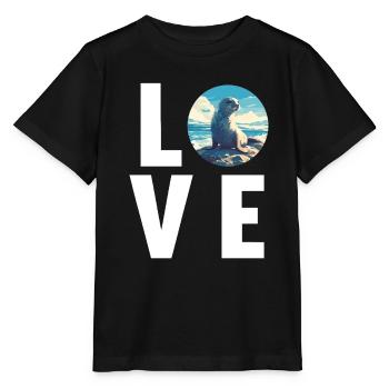 Joints, Phoque - T-shirt bio MINI CREATOR Stanley/Stella Enfant - noir - Devant - Mikhail (115cm)