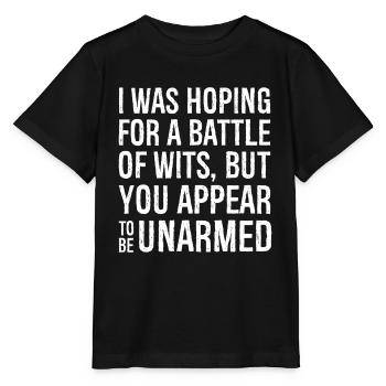 J’espérais une bataille d’, mais vous appea - T-shirt bio MINI CREATOR Stanley/Stella Enfant - noir - Devant - Mikhail (115cm)