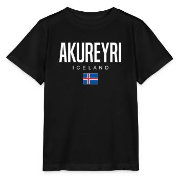 Île d’Akureyri - T-shirt bio MINI CREATOR Stanley/Stella Enfant - noir - Devant - Mikhail (115cm)