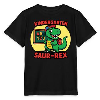 Nursery Saur-Rex Dinosaur - Stanley/Stella MINI CREATOR Kids’ T-Shirt - black - Front - Mikhail (115cm)