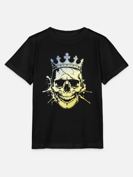König Skull - Stanley/Stella Kinder T-Shirt MINI CREATOR  - Schwarz