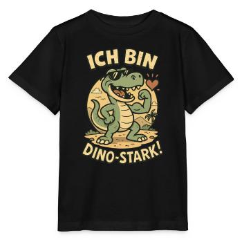 Je suis un amoureux des dinosaures - T-shirt bio MINI CREATOR Stanley/Stella Enfant - noir - Devant - Mikhail (115cm)
