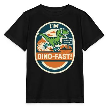 Kindergarten Dino-Fast T-Rex Spaß - Stanley/Stella Kinder T-Shirt MINI CREATOR  - Schwarz - Vorne - Mikhail (115cm)