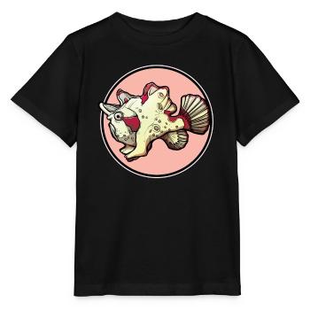 Poisson-grenouille Anglerfisch - T-shirt bio MINI CREATOR Stanley/Stella Enfant - noir - Devant - Mikhail (115cm)