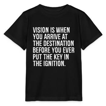 Vision ist, wenn Sie am Ziel ankommen - Stanley/Stella Kinder T-Shirt MINI CREATOR  - Schwarz - Vorne - Mikhail (115cm)