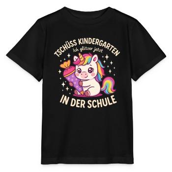Einhorn Design zum Schulstart - Stanley/Stella Kinder T-Shirt MINI CREATOR  - Schwarz - Vorne - Mikhail (115cm)