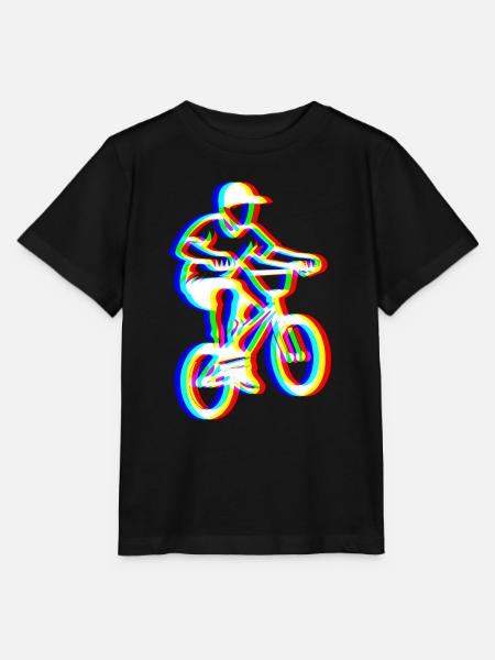Glitch BMX – Extreme Fahrt - Stanley/Stella Kinder T-Shirt MINI CREATOR  - Schwarz