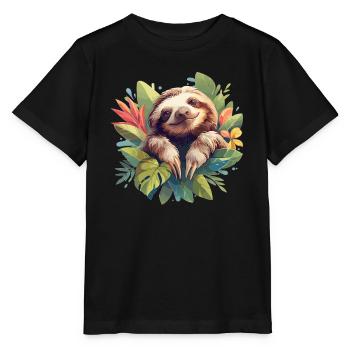 Sloths Sloth - Stanley/Stella MINI CREATOR Kids’ T-Shirt - black - Front - Mikhail (115cm)