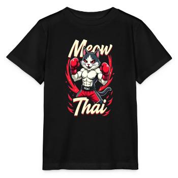 Funny Muay Thai Boxing Muay Thai - Stanley/Stella Kinder T-Shirt MINI CREATOR  - Schwarz - Vorne - Mikhail (115cm)
