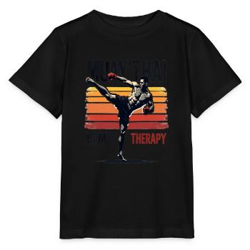 Funny Muay Thai Boxing Muay Thai - Stanley/Stella Kinder T-Shirt MINI CREATOR  - Schwarz - Vorne - Mikhail (115cm)