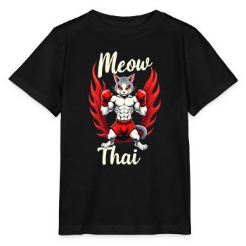 Funny Muay Thai Boxing Muay Thai - Stanley/Stella Kinder T-Shirt MINI CREATOR  - Schwarz - Vorne - Mikhail (115cm)