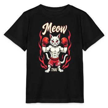 Funny Muay Thai Boxing Muay Thai - Stanley/Stella Kinder T-Shirt MINI CREATOR  - Schwarz - Vorne - Mikhail (115cm)