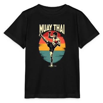 Funny Muay Thai Boxing Muay Thai - Stanley/Stella Kinder T-Shirt MINI CREATOR  - Schwarz - Vorne - Mikhail (115cm)