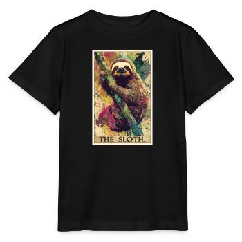 Sloths Sloth - Stanley/Stella MINI CREATOR Kids’ T-Shirt - black - Front - Mikhail (115cm)