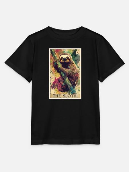 Sloths Sloth - Stanley/Stella MINI CREATOR Kids’ T-Shirt - black