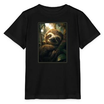 Sloths Sloth - Stanley/Stella MINI CREATOR Kids’ T-Shirt - black - Front - Mikhail (115cm)