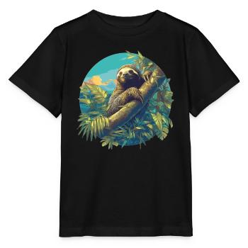 Sloths Sloth - Stanley/Stella MINI CREATOR Kids’ T-Shirt - black - Front - Mikhail (115cm)