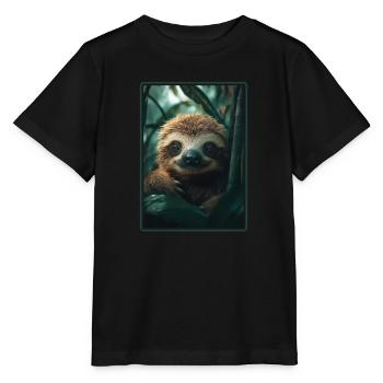 Sloths Sloth - Stanley/Stella MINI CREATOR Kids’ T-Shirt - black - Front - Mikhail (115cm)