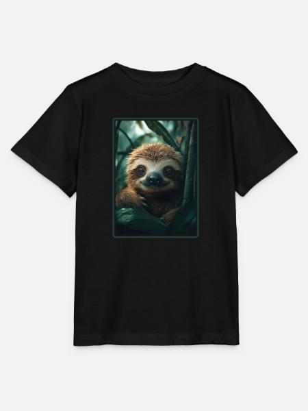 Faultiere Faultier - Stanley/Stella Kinder T-Shirt MINI CREATOR - Schwarz