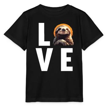 Sloths Sloth - Stanley/Stella MINI CREATOR Kids’ T-Shirt - black - Front - Mikhail (115cm)