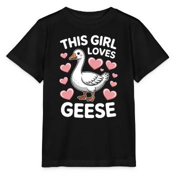 Gans Spruch Mädchen Gänse Lustiges Gans Geschenk - Stanley/Stella Kinder T-Shirt MINI CREATOR  - Schwarz - Vorne - Mikhail (115cm)
