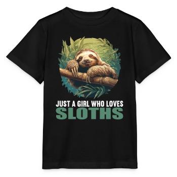 Sloths Sloth - Stanley/Stella MINI CREATOR Kids’ T-Shirt - black - Front - Mikhail (115cm)