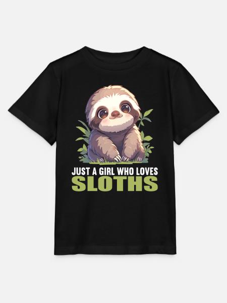 Faultiere Faultier - Stanley/Stella Kinder T-Shirt MINI CREATOR - Schwarz