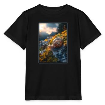 Escargots Escargot - T-shirt bio MINI CREATOR Stanley/Stella Enfant - noir - Devant - Mikhail (115cm)
