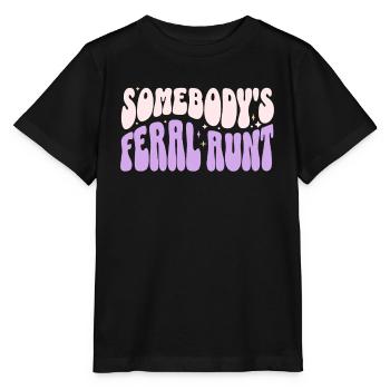 Somebody’s Feral Aunt - Stanley/Stella MINI CREATOR Kids’ T-Shirt - black - Front - Mikhail (115cm)