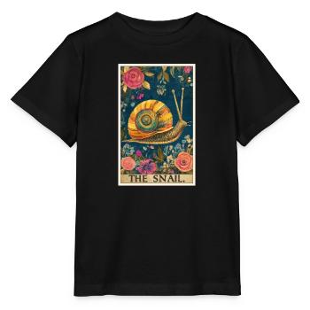 Escargots Escargot - T-shirt bio MINI CREATOR Stanley/Stella Enfant - noir - Devant - Mikhail (115cm)