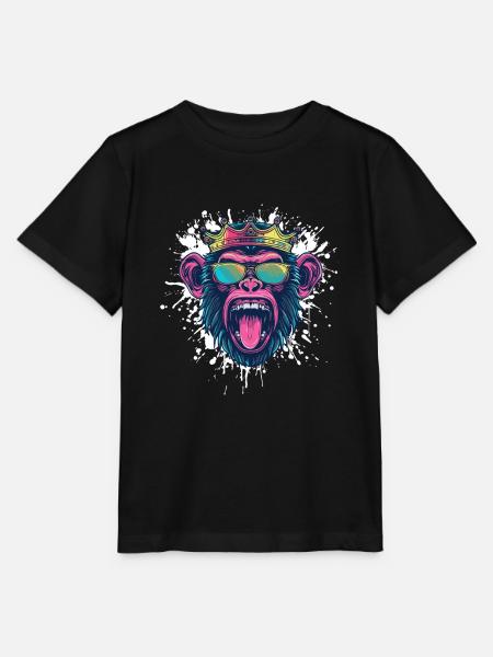 Affe Lustig - Stanley/Stella Kinder T-Shirt MINI CREATOR  - Schwarz