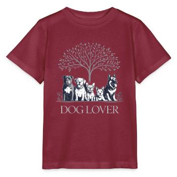 Amoureux des chiens - T-shirt bio MINI CREATOR Stanley/Stella Enfant - bordeaux - Devant - Kain (125cm)
