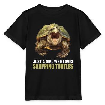 Snapping Turtles Snapping Turtle - Stanley/Stella MINI CREATOR Kids’ T-Shirt - black - Front - Mikhail (115cm)