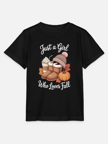 Nur ein Mädchen, das den Herbst liebt - Stanley/Stella Kinder T-Shirt MINI CREATOR  - Schwarz